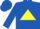 Silk - Royal blue, black and yellow triangle