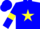 Silk - Blue body, yellow star, blue arms, yellow armlets, blue cap