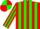 Silk - Red body, green striped, red arms, green striped, red cap, green quartered