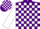 Silk - Purple, white blocks, white slvs