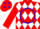 Silk - Red, white 't' in blue circle, blue and white diamonds on red slvs