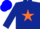 Silk - Dark blue, orange star, blue cap