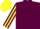 Silk - Maroon, Yellow striped sleeves, Yellow cap