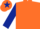 Silk - Orange, dark blue sleeves, orange cap, dark blue star