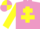 Silk - Mauve, yellow cross of lorraine, yellow sleeves, quartered cap