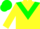 Silk - Yellow body, green chevron, yellow arms, green cap