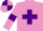 Silk - Mauve body, purple cross belts, mauve arms, purple armlets, mauve cap, purple quartered