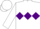 Silk - WHITE, purple triple diamond, white cap