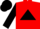 Silk - Red, black triangle, black sleeves, black cap