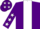 Silk - Purple, white stripe, purple sleeves, white stars and stars on cap