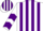 Silk - White, purple stripes, purple chevrons on sleeves