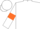Silk - white,orange v, white sleeves, orange armlets