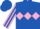 Silk - Royal Blue, Pink triple diamond, Pink and Royal Blue striped sleeves