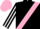 Silk - Black, pink sash, black and white striped sleeves, pink cap