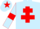 Silk - Light Blue, Red Cross of lorraine, red armlets on sleeves, light blue cap, red star