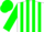 Silk - White, hunter green vertical stripes, hunter green sleeves, hunter green cap