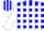 Silk - Blue, white blocks & stripes on slvs