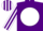 Silk - Purple, 'g' in white ball, white sleeves, purple stripes