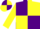 Silk - Purple, yellow quarters, and yellow sleeves