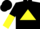 Silk - Black, yellow triangle, black and yellow halved sleeves