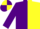 Silk - Purple and Yellow halved, quartered cap