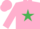 Silk - Pink, Emerald Green star
