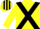 Silk - Yellow, black cross sashes, striped cap
