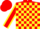 Silk - Red and Yellow check, Red sleeves, Yellow seams