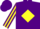 Silk - Purple, yellow diamond frame,yellow diamond frame stripe on sleeves