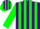 Silk - Purple, 'ghostriders' on back, green stripes on slvs