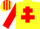 Silk - Yellow, Red Cross of Lorraine and sleeves, striped cap