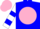 Silk - Blue, pink ball, white hand, white sleeves, blue hoop, pink cap