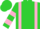 Silk - Lime green,  pink braces, pink bars on sleeves