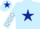 Silk - Light blue, dark blue star, light blue sleeves, white stars, light blue cap, dark blue star