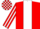Silk - Red, White stripe, striped sleeves, check cap