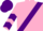 Silk - Pink, purple sash and emblem, purple chevrons on sleeves, pink and purple cap