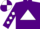 Silk - Purple, white triangle, diamonds on sleeves, quartered cap