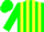 Silk - Green and yellow vertical stripes, green slvs