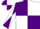 Silk - Purple and white quarters, purple and white diagonal quartered sleeves, purple and white quartered cap
