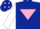 Silk - Dark blue, pink inverted triangle, white sleeves, dark blue cap, pink diamonds