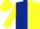 Silk - Dark Blue and Yellow (halved), Yellow sleeves and cap