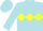 Silk - Powder blue, navy emblem inside yellow diamond hoop