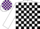 Silk - White, purple and black blocks, white sleeves