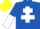 Silk - Royal blue, white cross of lorraine, halved sleeves, yellow cap