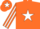Silk - Orange, white star, striped sleeves and star on cap