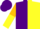 Silk - Purple, gold and yellow halves