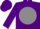 Silk - Purple, purple 'gp' in grey ball front and back, purple cap