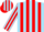 Silk - Sky blue, red stripes, red band on sleeves