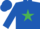 Silk - Royal blue, emerald green star