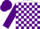 Silk - White, purple and teal blocks, purple sleeves, purple cap